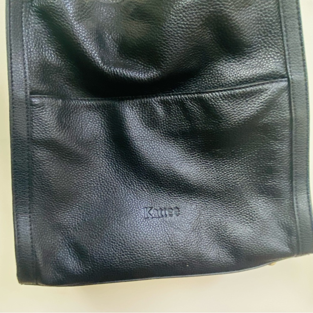 KATTEE Elegant Black Leather Shoulder Bag - Picture 3 of 7